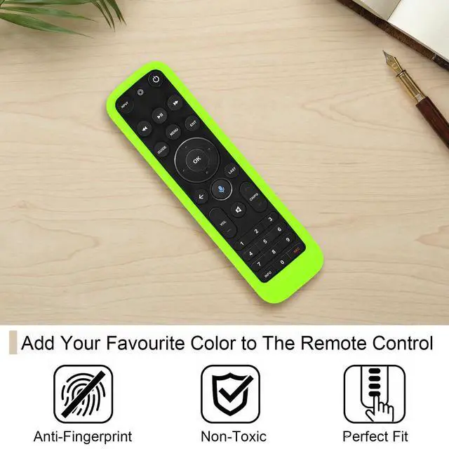 Alt view image 6 of 7 - Case for Verizon FiOS TV One Voice Remote 2019 - MG3-R32140B VRC4100 BLE | Protective Silicone Cover for Verizon FiOS TV All in One Remote Shockproof, Anti-Lost with Lanyard (Glow in Dark Green)