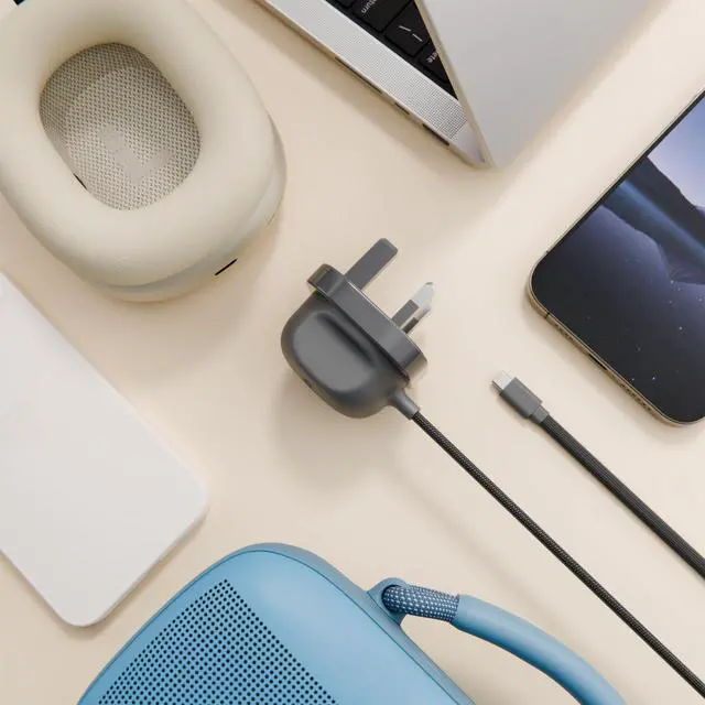 Alt view image 4 of 7 - PowerCord All in One 30W USB-C Fast Charger, Slate, 4ft | One Cable to Charge Your USB-C Devices, Simplifies Charging from Wall to Device, Fast Charger for iPhones, Tablets, Laptops