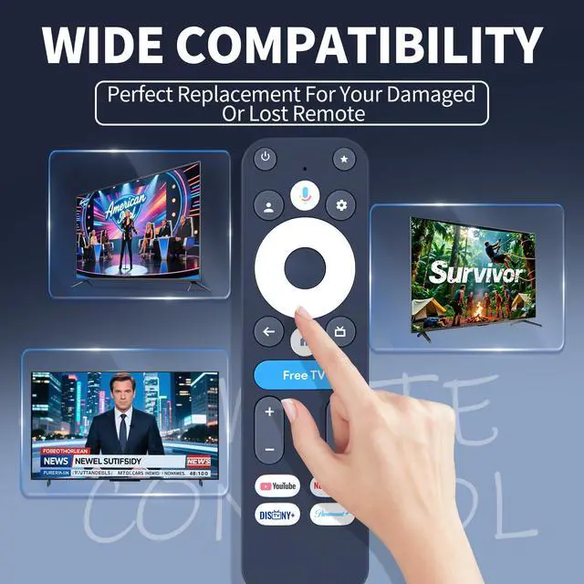 Alt view image 2 of 7 - Replacement Remote Control for Onn 4k Streaming Device 100135769 (2024), Compatible with Google TV 4K Pro/Plus Streaming Box, Voice Serach
