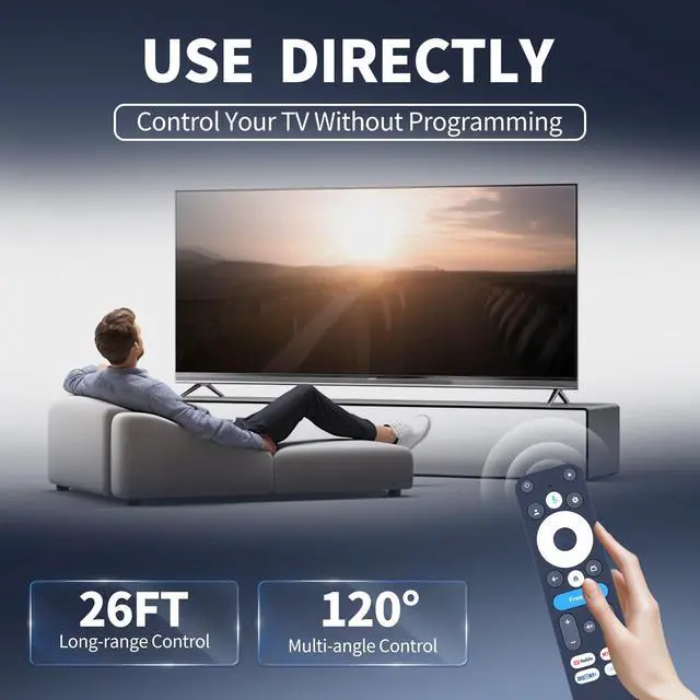 Alt view image 3 of 7 - Replacement Remote Control for Onn 4k Streaming Device 100135769 (2024), Compatible with Google TV 4K Pro/Plus Streaming Box, Voice Serach