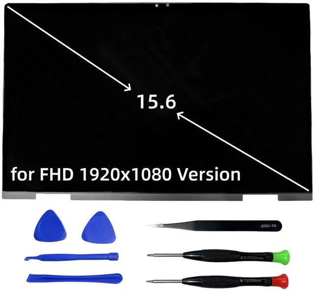 Main image of LCD Replacement for HP Envy x360 m Convertible 15-ee 15m-ee 15m-ee0013dx 15m-ee0023dx 15m-ee0xxx 15m-ee0000 LCD | Touch Screen Digitizer Assembly Bezel 1920x1080 -IPS) (Black bezel)support stylus
