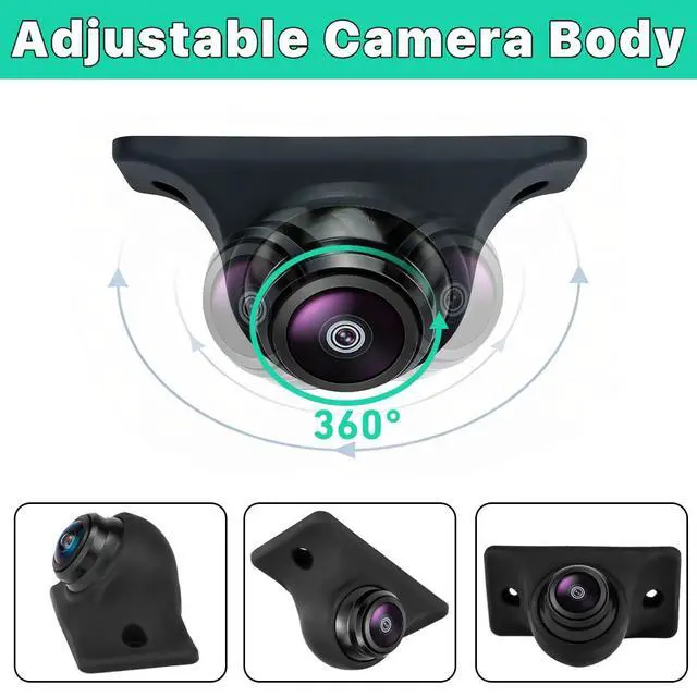 Alt view image 4 of 7 - Car Backup Camera with Dynamic Trajectory Guide Line, AHD1080P Reverse Rear View Cam, Adjustable Fisheye Lens, Night Vision Waterproof 170 Degree Wide View