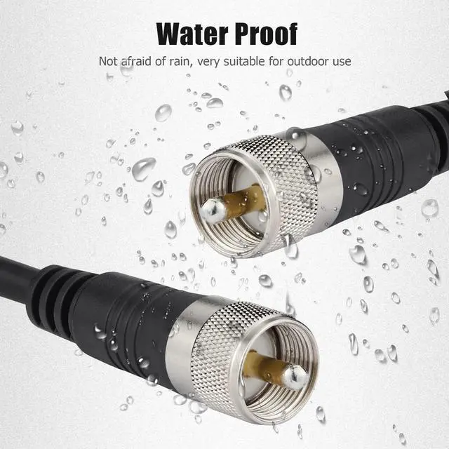 Alt view image 4 of 5 - 18ft RG8x Coaxial Cable, CB Coax Cable, UHF PL259 Male to Male, Low Loss, Waterproof, Compatible with CB Ham Radio, Antenna Analyzer, Dummy Load, SWR Meter