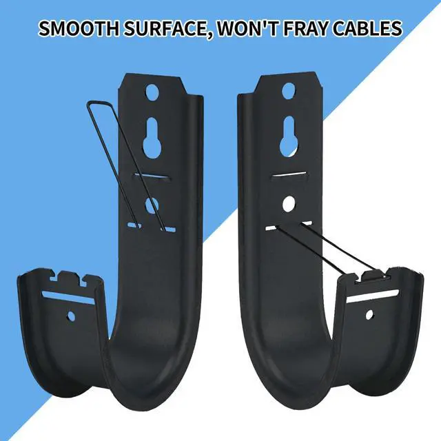 Alt view image 6 of 7 - 50 Pack 2-Inch Galvanized Steel Cable Support J-Hooks | With Retainer Clips, Heavy Duty, Wall Mount Cable Management, For Structured Cabling & Organization