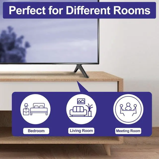 Alt view image 7 of 7 - TV Base Stand for Hisense TV Legs, TV Stand Legs Only for Hisense 32H4030F3 32H4G 43R6E3 43R6E1 50R6E3 50R6E4 50R6090G 55R6E1 55R6E 55R6070G 58R6E3 65H6570F, wr Screw, Only for Models We List