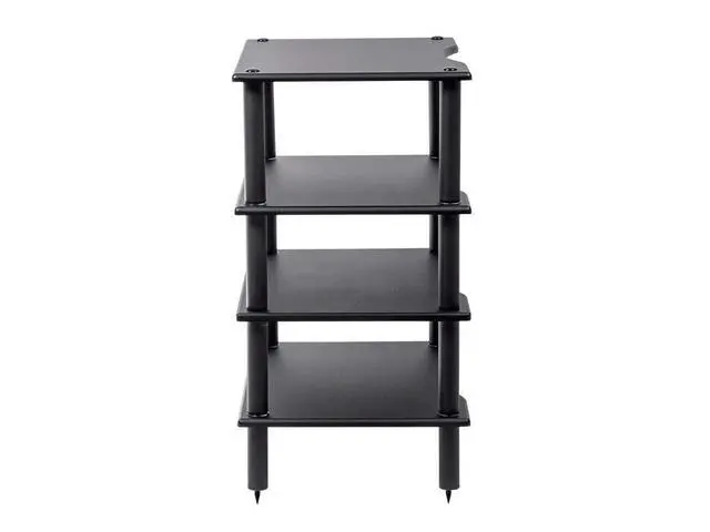 Alt view image 5 of 6 - Monolith 4 Tier Shelf Audio Stand - Open Air Storage, Modular Design, Sturdy, Compatible with Bose, Polk, Sony, Yamaha, Pioneer and Others, Black