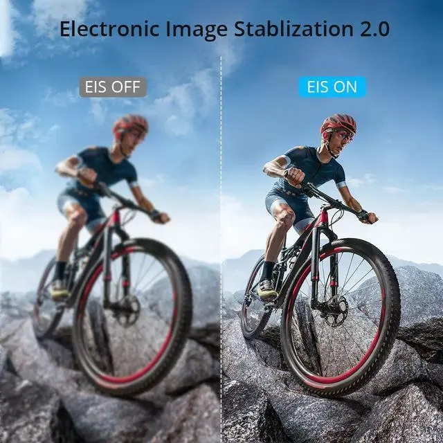 Alt view image 6 of 7 - Brave 6 Plus Native 4K30FPS 20MP WiFi Action Camera with Touch Screen EIS 4X Zoom Voice Control Remote Control 131 Feet Underwater Camera with 2X 1350mAh Batteries and Helmet Accessories Kit