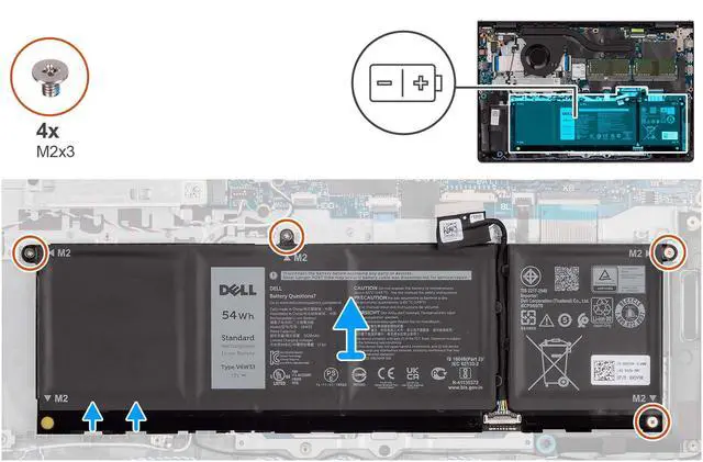 Alt view image 4 of 7 - DELL V6W33 15V 54Wh 4-Cell Battery For Dell Latitude 3320 3330 3420 3520 3530 3445 5430 Vostro 3510 3511 3515 3520 3525 5310 5320 3420 3425 3430 3435 5410 5415 5510 5515 5620 5625 5630 5635 5640