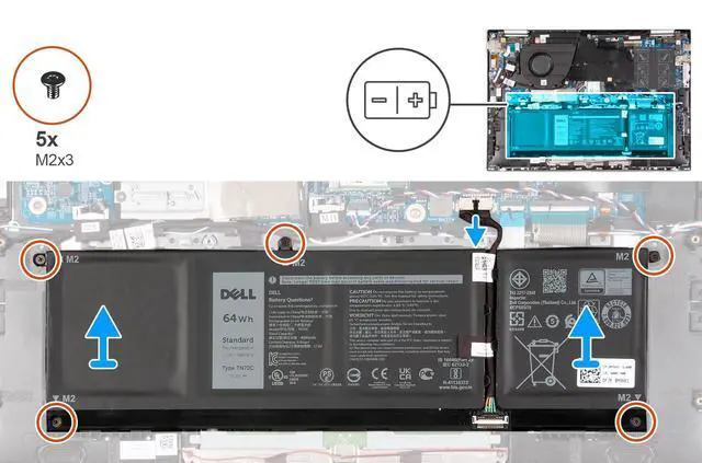 Alt view image 6 of 7 - DELL V6W33 15V 54Wh 4-Cell Battery For Dell Latitude 3320 3330 3420 3520 3530 3445 5430 Vostro 3510 3511 3515 3520 3525 5310 5320 3420 3425 3430 3435 5410 5415 5510 5515 5620 5625 5630 5635 5640