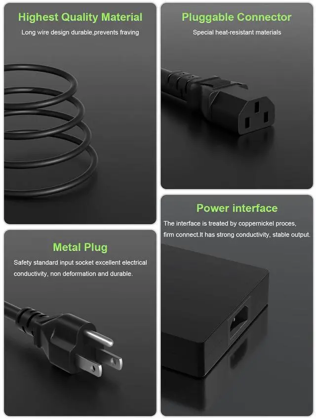 Alt view image 7 of 7 - 330W GaN AC Adapter Compatible with Lenovo Legion pro 9 7 9i 7i 5i 5 16" 16ARX8H 16IRX8H 16IRX9H 16IRX8 16IRX9 RTX 4070 4080 4090 Gaming Laptop ADL330SDC3A ADL330SCC3A ADL330SLC3A