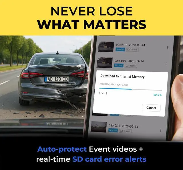 Alt view image 5 of 7 - DR590X Plus, 1080P Dash Cam Front, Free 32GB Card, STARVIS | Hardwire Cable Included, 24H Parking Mode, Wi-Fi, GPS, App Control, Cloud Connectivity