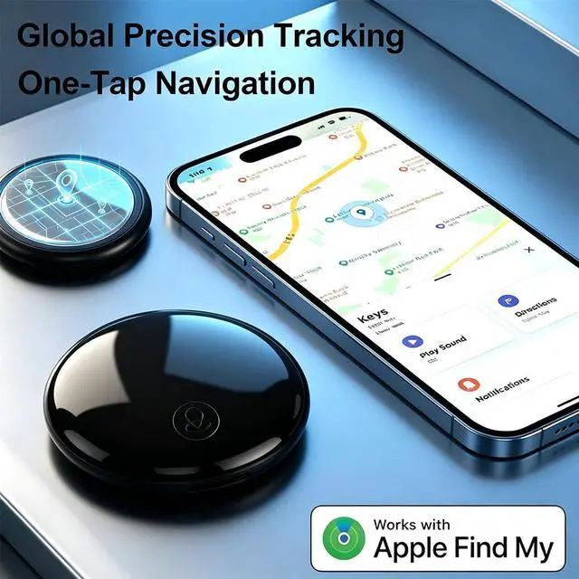 Alt view image 7 of 7 - GPS Tracker for Dogs & Cats, No Monthly Fee, No SIM Card, Real-Time Positioning & Smart Anti-Lost Alerts,Mini Waterproof Drop-Proof Pet Tracker,Long Battery Life,for iOS Find MyApple MFi Certified
