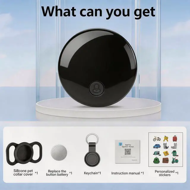 Alt view image 6 of 7 - GPS Tracker for Dogs & Cats, No Monthly Fee, No SIM Card, Real-Time Positioning & Smart Anti-Lost Alerts,Mini Waterproof Drop-Proof Pet Tracker,Long Battery Life,for iOS Find MyApple MFi Certified