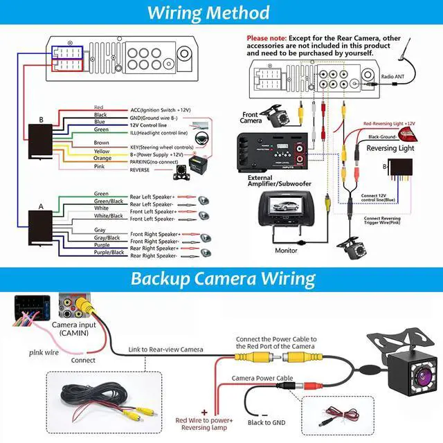 Alt view image 5 of 6 - Single Din Flip Out Screen Car Radio with Backup Camera & Dash Cam | 7inch Flip Up Screen Car Stereo Single Din with Apple Carplay & Android Auto, Bluetooth, FM/EQ, Mirrorlink, SWC, Subwoofer