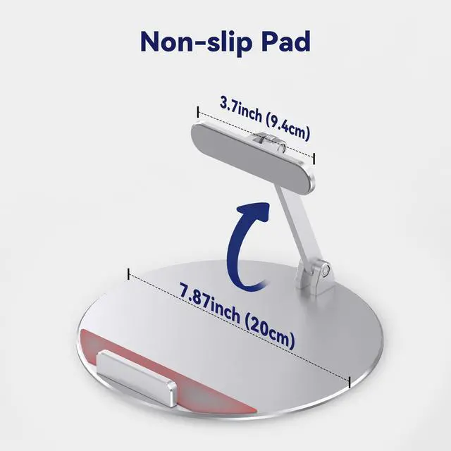 Alt view image 4 of 7 - Adjustable Stand for Echo Show 21 & Show 15, Foldable & Tiltable