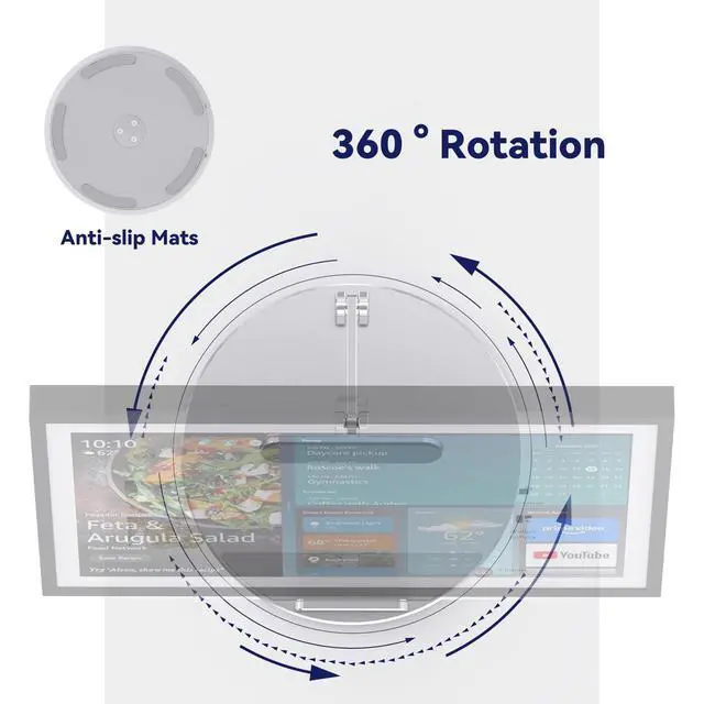 Alt view image 2 of 7 - Adjustable Stand for Echo Show 21 & Show 15, Foldable & Tiltable