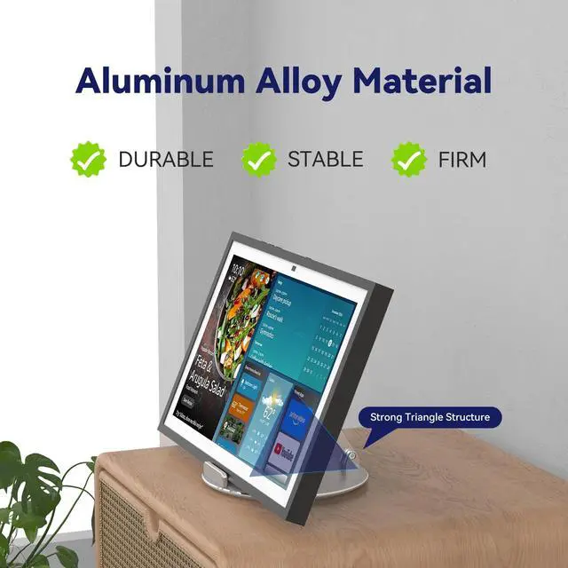 Alt view image 5 of 7 - Adjustable Stand for Echo Show 21 & Show 15, Foldable & Tiltable