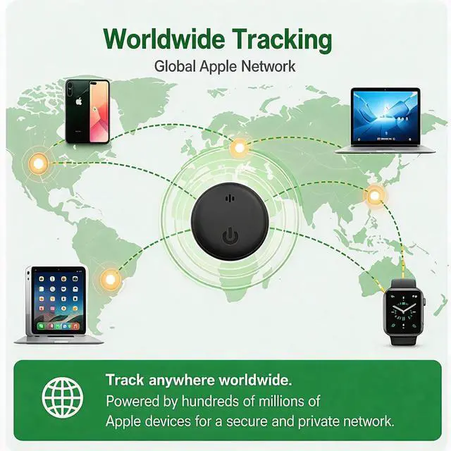 Alt view image 5 of 7 - Undetectable GPS Tracker for Vehicles - Real-Time TrackingNo Monthly Fee/No SIM CardApple MFi CertifiedWorks with iOS Find My | Mini Hidden Magnetic GPS LocatorIP68 WaterproofReliable Performance