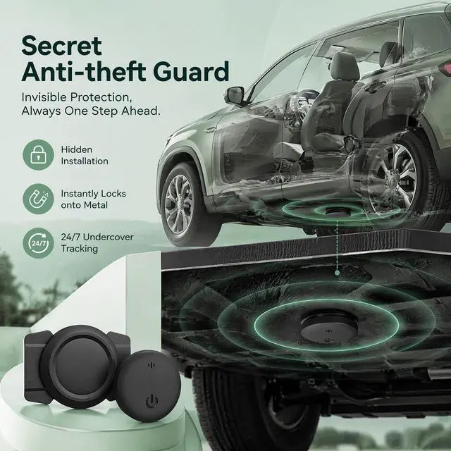 Alt view image 7 of 7 - Undetectable GPS Tracker for Vehicles - Real-Time TrackingNo Monthly Fee/No SIM CardApple MFi CertifiedWorks with iOS Find My | Mini Hidden Magnetic GPS LocatorIP68 WaterproofReliable Performance