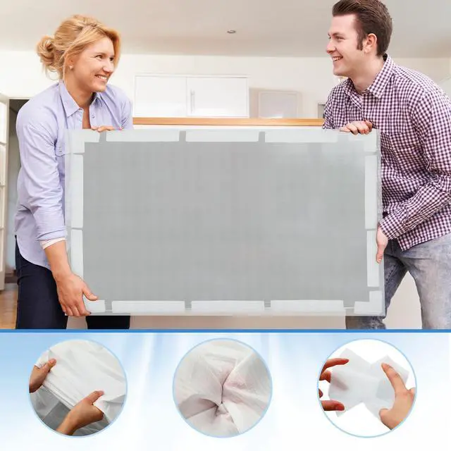Alt view image 2 of 6 - Cushioning Foam Set Include 1 Pcs Foam Flat Screen TV Cover Fits up to 70'' W x 42'' H and 8 Pcs Moving Foam Corner Edge Protectors for TV Display Screen Protector Packing Moving