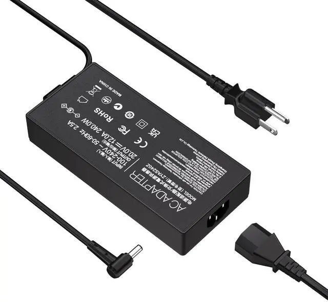 Main image of 240W for ASUS Laptop Charger Replacement 20V 12A-6.0 x 3.7MM Compatible with Rog Zephyrus G14 G15 M16 G16 S15 S17 ROG Strix G15 G513 Strix Scar 15 G533 G16 G614 G17 TUF A15 16 17 F15-17 Gaming Laptop