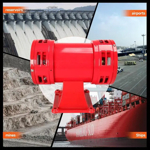Alt view image 4 of 7 - Air Raid Siren, 110V Electric Motor Driven Siren Alarm - 150db, Super Loud for Home & Outdoor