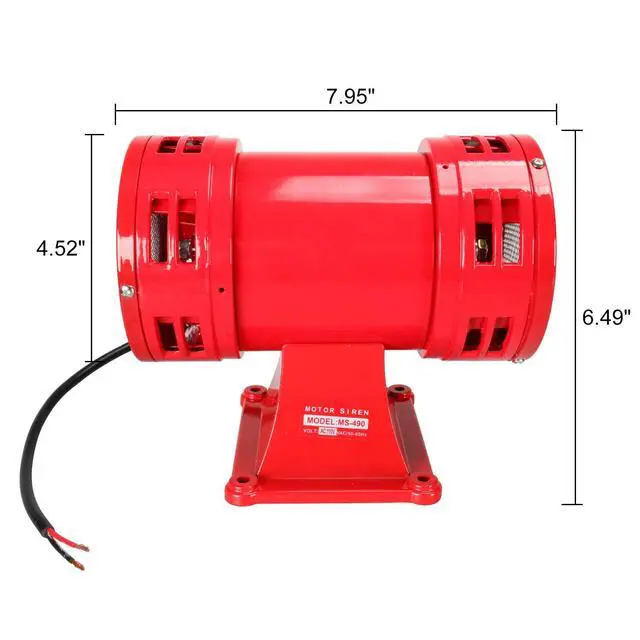 Alt view image 6 of 7 - Air Raid Siren, 110V Electric Motor Driven Siren Alarm - 150db, Super Loud for Home & Outdoor