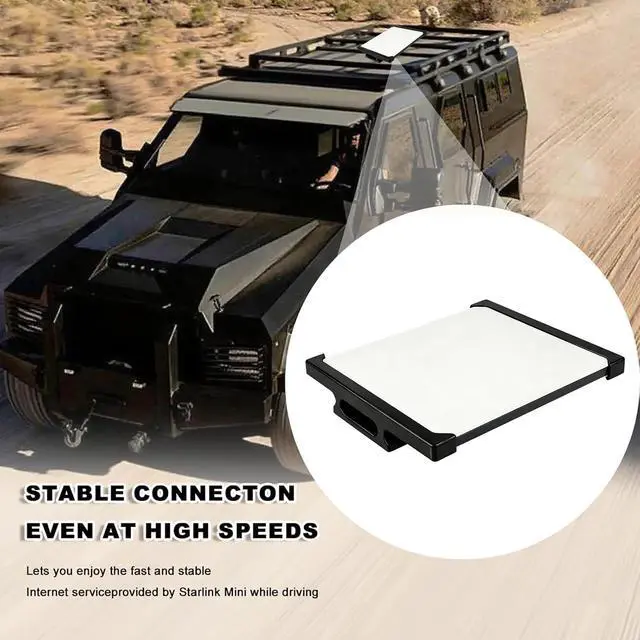 Alt view image 4 of 7 - Starlink Mini Roof Rack Mount for Starlink mini, ABS,Universal Quick-Release Starlink mini Bracker for All-Terrain Vehicles,RVs,Boats,SUV & Off-Road Adventures (Black)