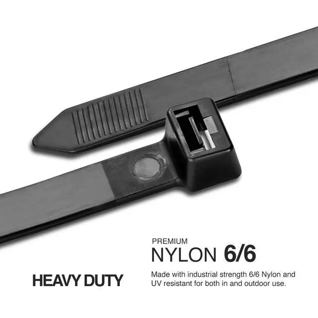 Alt view image 5 of 5 - Ultra Heavy Duty Multi-Purpose UV Cable Ties (50-Piece), 250 lbs. Tensile Strength, 8.9", Black