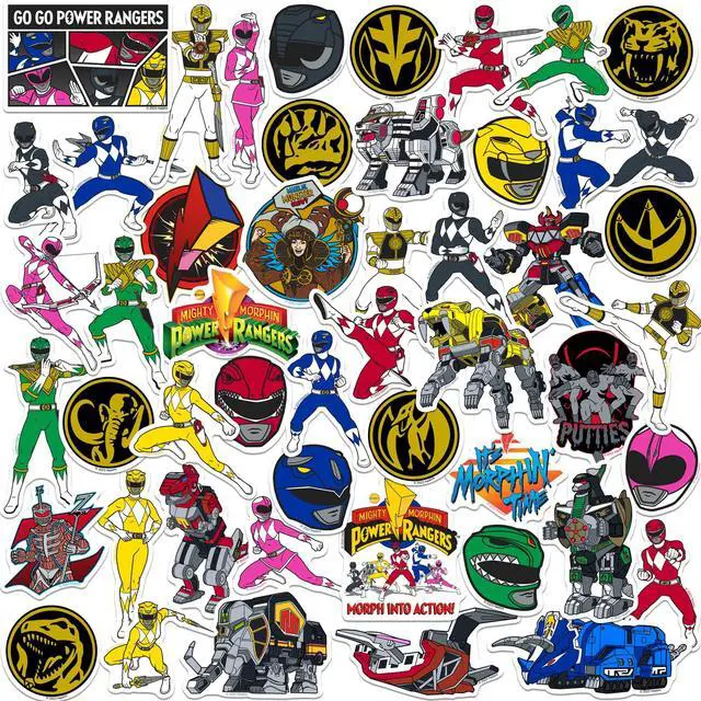 Main image of Mighty Morphin Power Rangers 50ct Vinyl L Deluxe, Tablet, Indoor/Outdoor