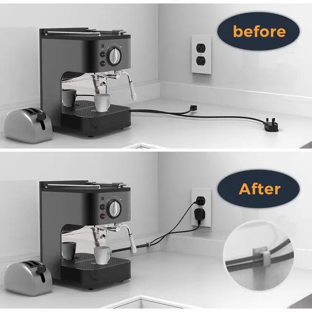Alt view image 5 of 6 - Cable Clips with Strong Self-Adhesive, R Shape Cable Management TV PC Wire Holder Sticky Tidy and Organizer Cord and Wires - 40 Pcs (Clear)