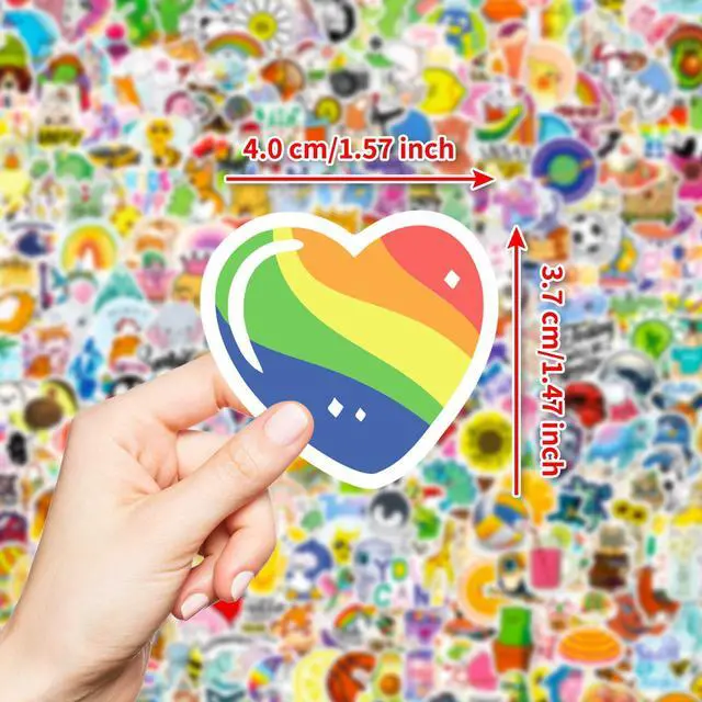 Alt view image 3 of 5 - 1000 pcs/Set Random Theme No Repeated Cute Cartoon Stickers for Kids Teens- Small Waterproof Vinyl Decals for Laptop, Scrapbooking, DIY Crafts - Adorable Animal & Fantasy Theme Sticker Pack Gift/Deco