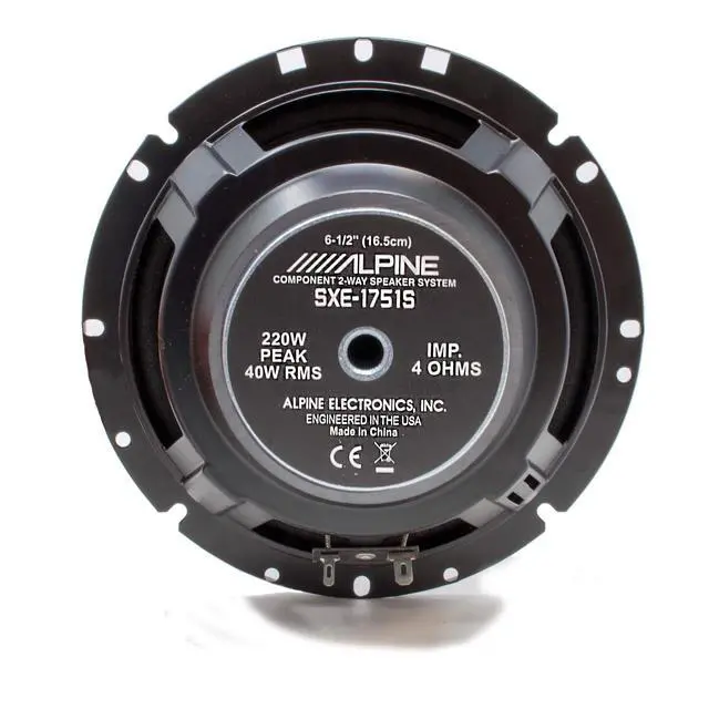 Alt view image 4 of 5 - SXE-1751S Component System 280W Max, 45W RMS 6 1/2" 2-Way Component Speakers