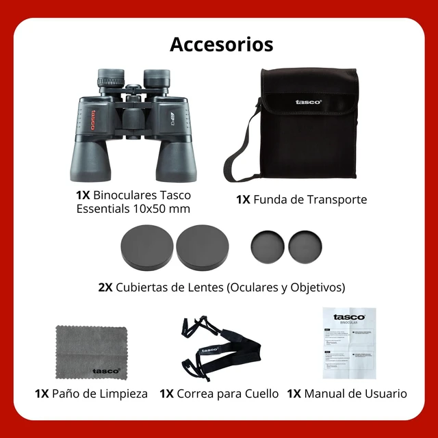 Alt view image 4 of 7 - Essentials Porro Prism 170150 10X50 Black Porro Mc Box 6L