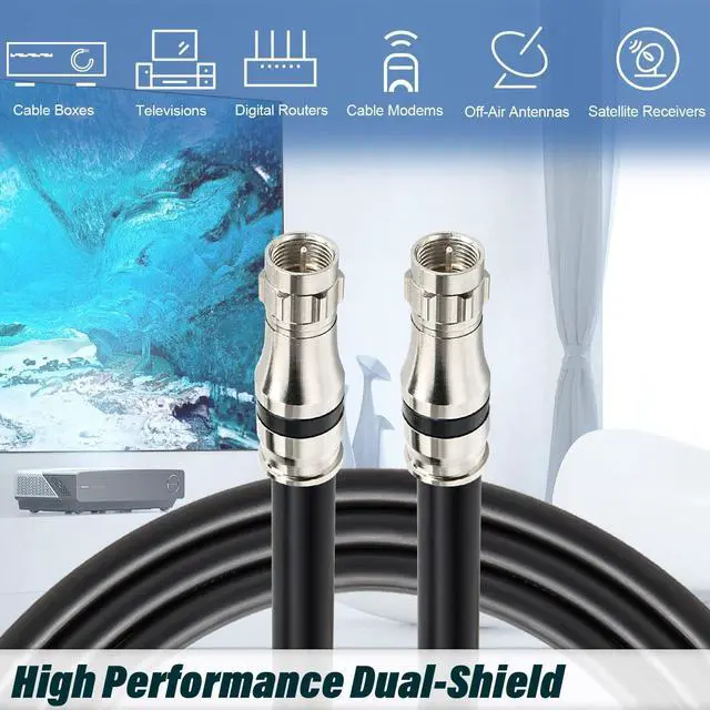 Alt view image 6 of 6 - RG11 Coaxial Cable 200ft, 75 ohm Low Loss RG11 Cable 200 Feet,Without Wood Spool
