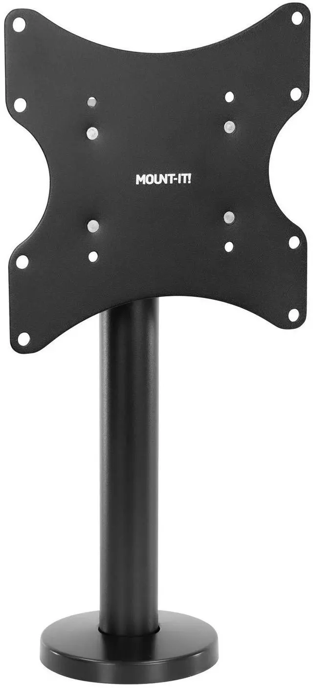 Main image of Bolt Down TV Stand, Anti-Tip Swivel Tabletop TV Mount for 23"43" Screens up to 110 lbs, VESA 100x100 to 200x200, Low-Profile Desktop TV Base for Desk or Bedroom, Steel, Black