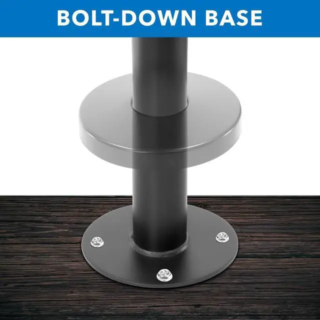 Alt view image 4 of 7 - Bolt Down TV Stand, Anti-Tip Swivel Tabletop TV Mount for 23"43" Screens up to 110 lbs, VESA 100x100 to 200x200, Low-Profile Desktop TV Base for Desk or Bedroom, Steel, Black