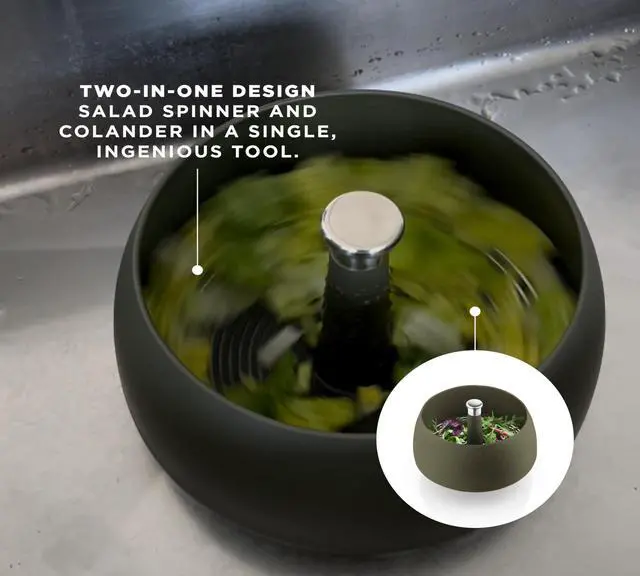 Alt view image 5 of 6 - Salad Spinner, Green Tool | Danish Design & Functionality