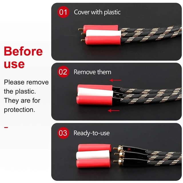 Alt view image 7 of 7 - Subwoofer RCA Y-Splitter 16.4ft/5m Cable, Male to 2Male RCA UHP Copper Multi-layer shielded, 24K gold-plated split-tip plugs,low-loss sub-bass signal path, AV receiver & dual-sub hookup