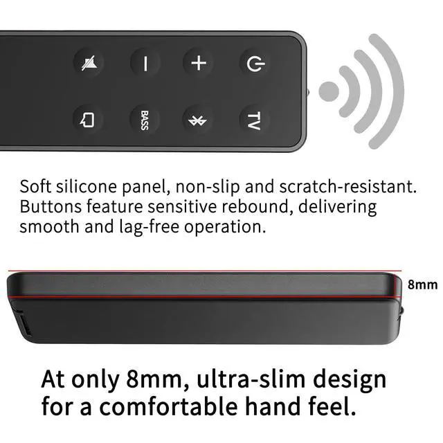 Alt view image 4 of 5 - Replacement Remote Control for Bose TV Speaker and Solo Soundbar Series II TV Sound System 418775 431974 740928-1120 838309-1100, for Bose TV Speaker and Solo Soundbar Series II