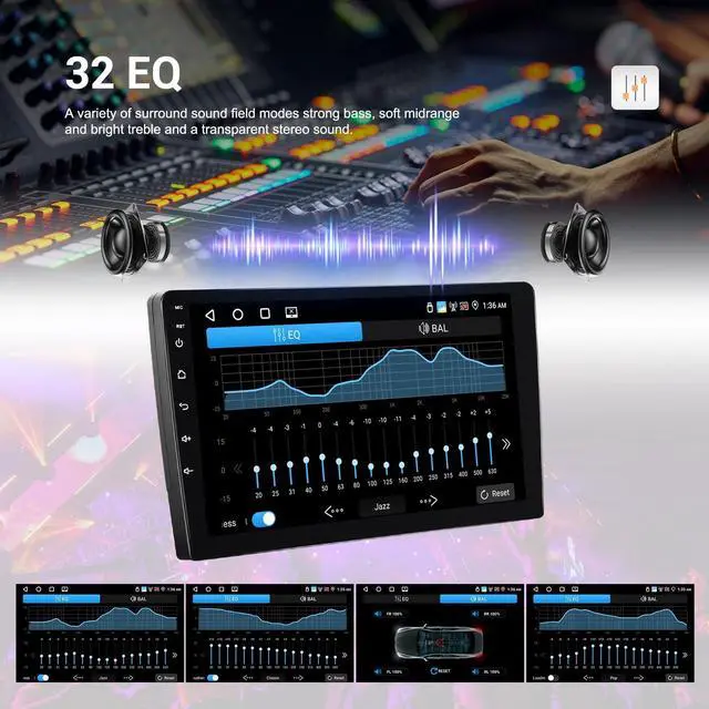 Alt view image 6 of 7 - 4G+64G Car Radio for Honda Accord 9th EX-L 2013 2014 2015 with Wireless CarPlay Android Auto, 10" 1280*720 Touchscreen Radio Android 15 Car Stereo Bluetooth 5.0 32EQ WiFi GPS RDS FM HD Backup Camera