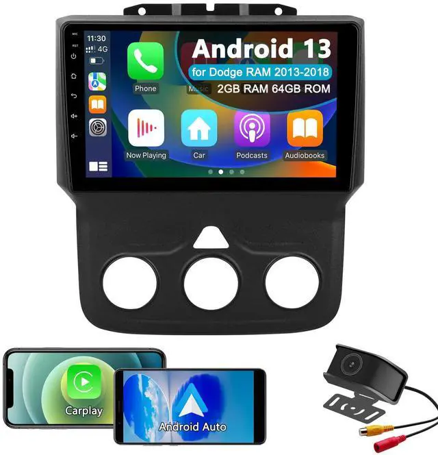 Main image of Car Radio for Dodge RAM 1500 2500 3500 2013-2018, CarPlay & Android Auto