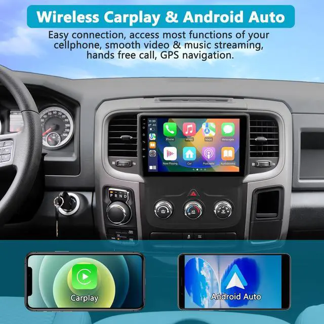 Alt view image 3 of 7 - Car Radio for Dodge RAM 1500 2500 3500 2013-2018, CarPlay & Android Auto