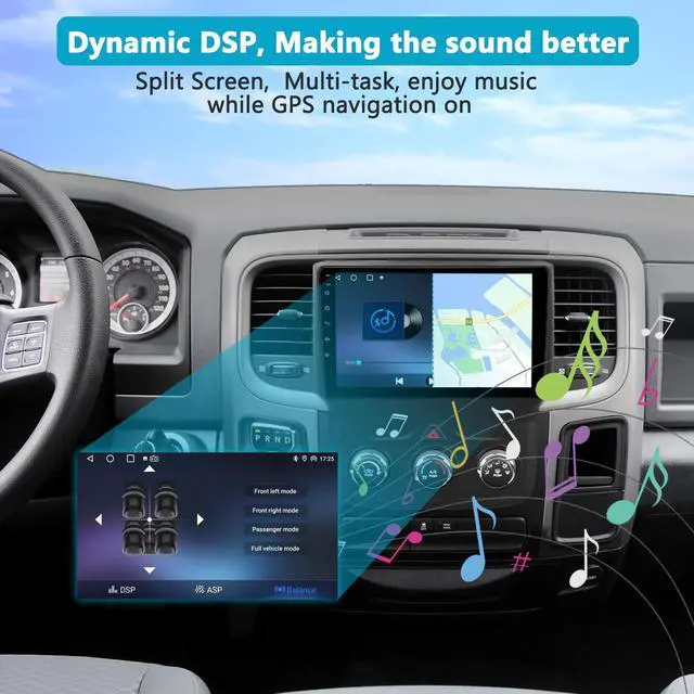Alt view image 7 of 7 - Car Radio for Dodge RAM 1500 2500 3500 2013-2018, CarPlay & Android Auto