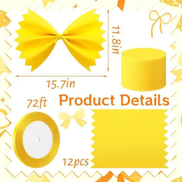 Alt view image 2 of 7 - 18 Pcs DIY Pasta Party Decorations Italian Food Themed Yellow Streamer DIY Craft Pasta Night Party Decor for Italian Pizza Spaghetti Baby Shower Birthday Decorations