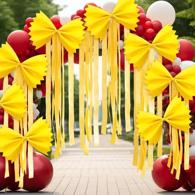 Alt view image 6 of 7 - 18 Pcs DIY Pasta Party Decorations Italian Food Themed Yellow Streamer DIY Craft Pasta Night Party Decor for Italian Pizza Spaghetti Baby Shower Birthday Decorations
