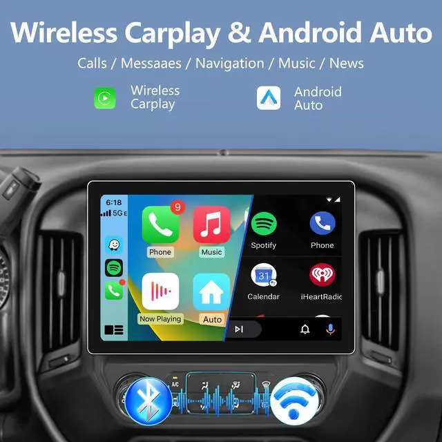 Alt view image 3 of 7 - 13.1 inch Car Radio Stereo for Chevy Silverado GMC Sierra 2014-2018 with CarPlay Android Auto