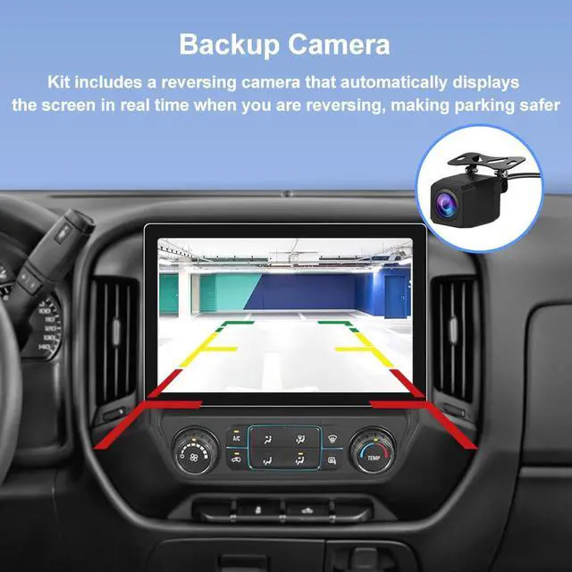 Alt view image 4 of 7 - 13.1 inch Car Radio Stereo for Chevy Silverado GMC Sierra 2014-2018 with CarPlay Android Auto
