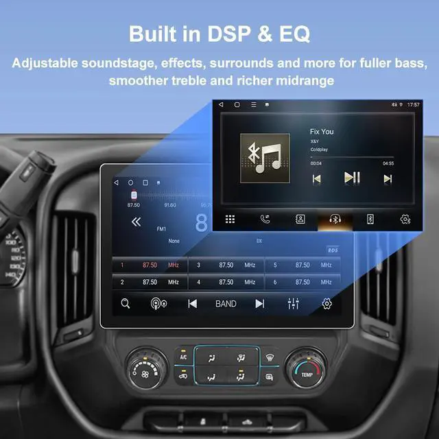 Alt view image 5 of 7 - 13.1 inch Car Radio Stereo for Chevy Silverado GMC Sierra 2014-2018 with CarPlay Android Auto