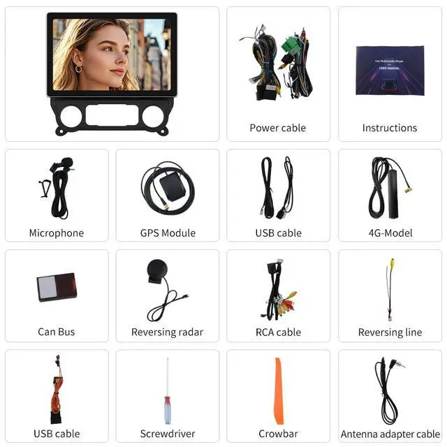 Alt view image 7 of 7 - 13.1 inch Car Radio Stereo for Chevy Silverado GMC Sierra 2014-2018 with CarPlay Android Auto